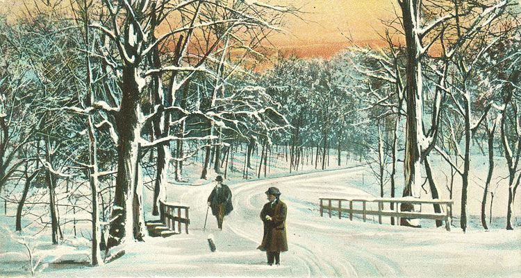 A winter scene in Cherokee Park. (Broken Sidewalk Archives)