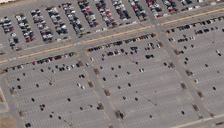 A parking lot at the KFEC. (Bing Maps)