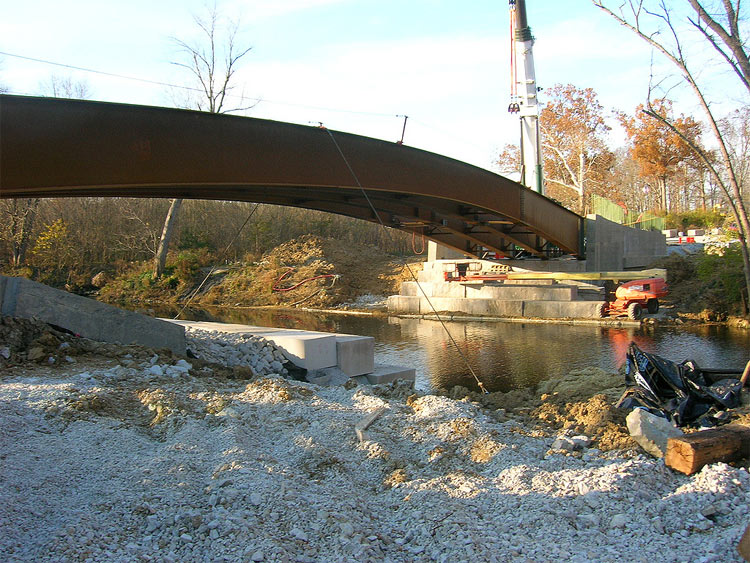 Bridge construction at the Parklands. (Courtesy Parklands)