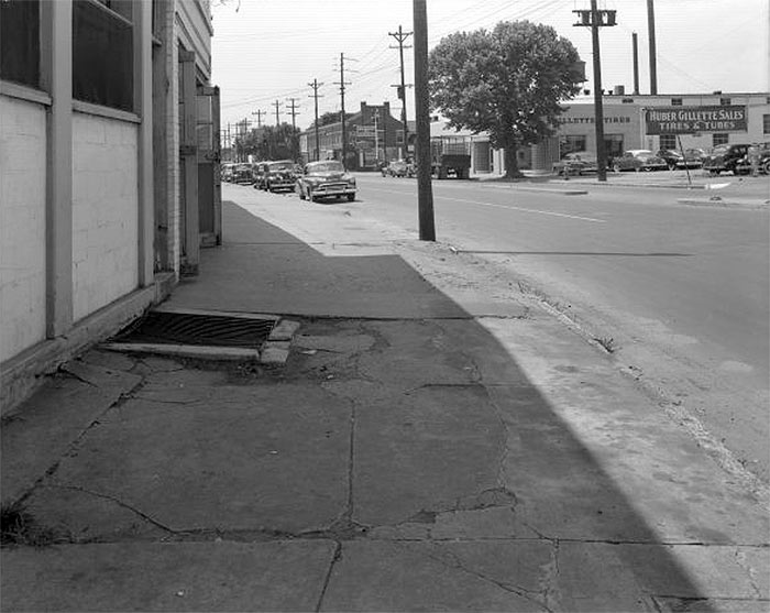 A sidewalk in Louisville. (Courtesy UL Photographic Archives)