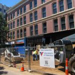 Construction at Fourth and Chestnut. (Branden Klayko)