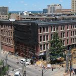 Construction at Fourth and Chestnut. (Branden Klayko)