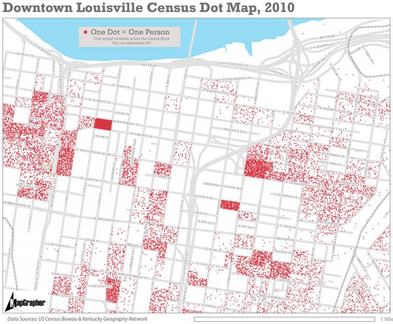 This map shows every single person living Downtown, and there’s room ...