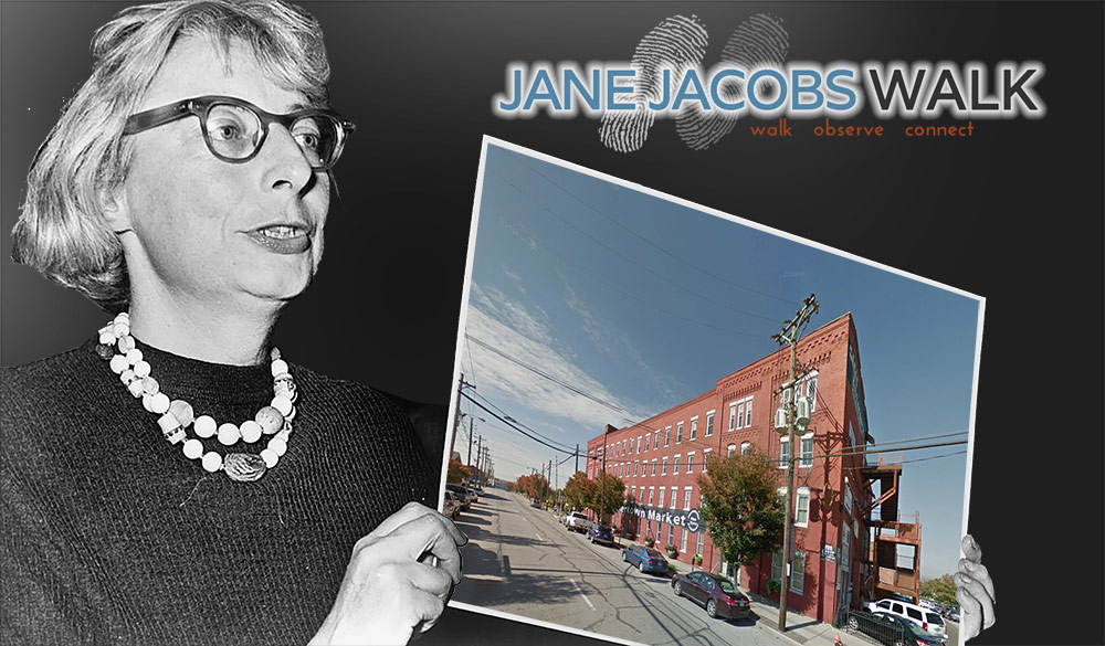 Louisville's Jane Jacobs Walk 2015 begins at the Butchertown Market. (Montage by Broken Sidewalk)