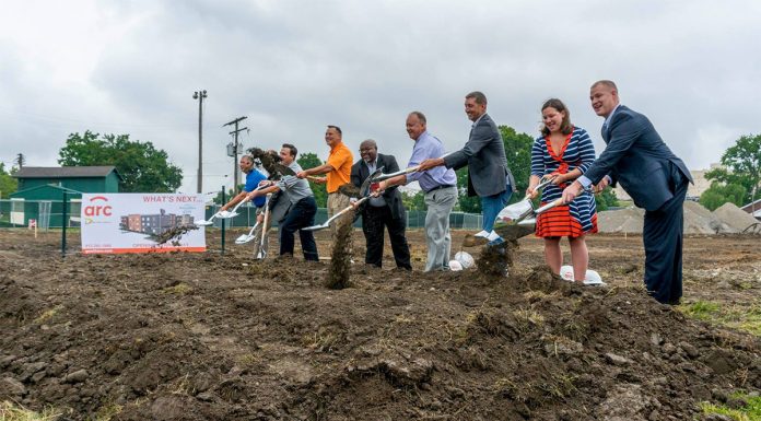 City officials and developers ceremoniously broke ground on the hotel in mid July. (Courtesy City of Jeffersonville)