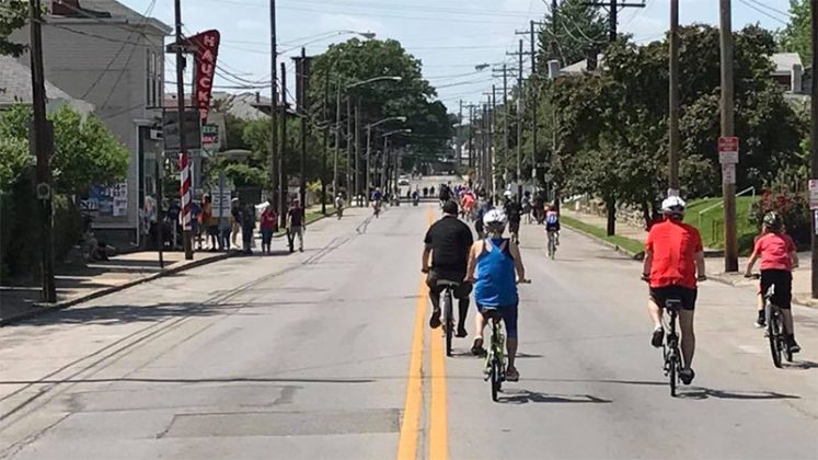 Riding on Goss Avenue has never been this peaceful. (Courtesy Louisville Forward)