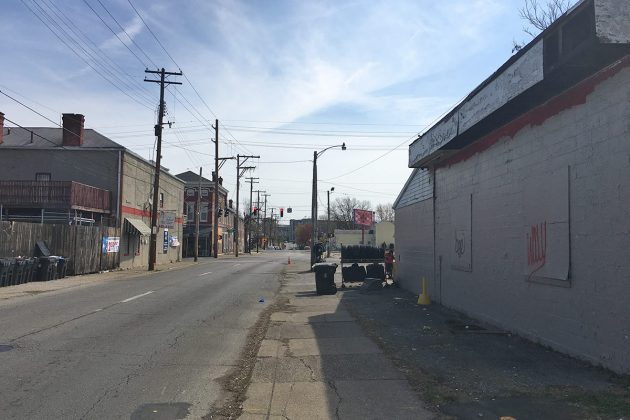 Standard conditions in the Logan and Oak street area. (Branden Klayko / Broken Sidewalk)